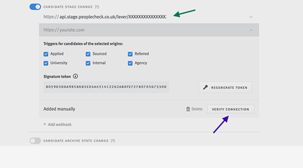 Image - Verify the PeopleCheck Integration in Lever